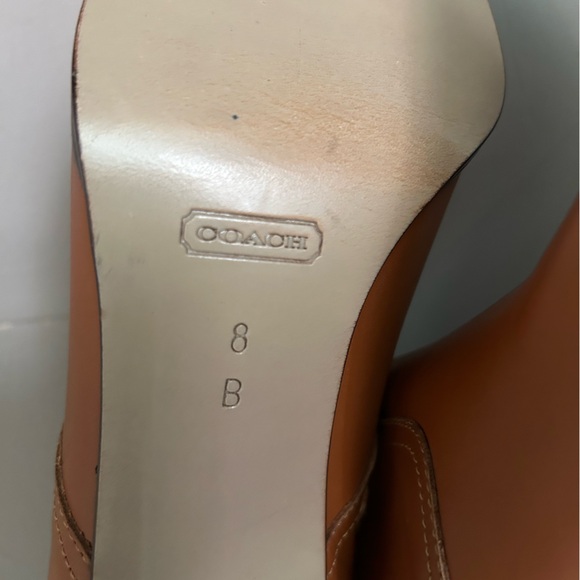 NEW - COACH - ALEXIS BABY CALF BOOTS - TAN/BROWN - SIZE: 8 - Picture 8 of 13